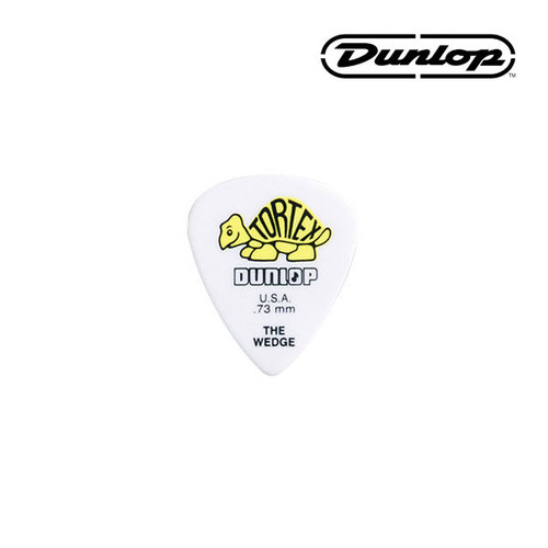 던롭 피크 기타피크 웨지 옐로우 0.73mm 424R.73 Wedge Yellow Dunlop Pick
