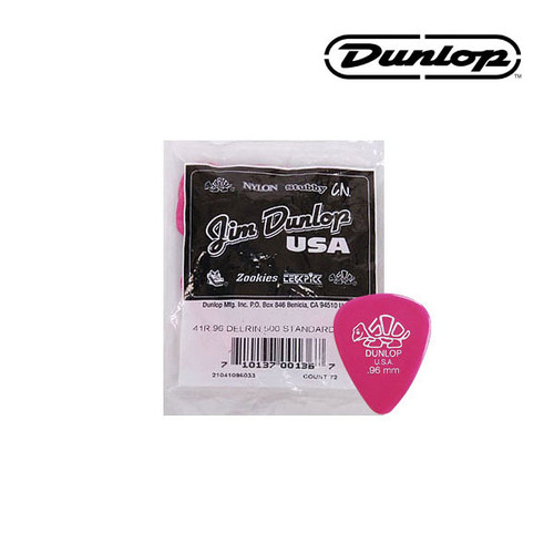 던롭 피크 기타피크 델린500 스탠다드 0.96mm 41R.96 (봉지 72) Delrin 500 STD Dunlop Pick