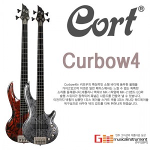 (지엠뮤직_베이스기타)Cort CURBOW4 콜트 BassGuitar 에보놀재질 넥과특수재질바디 가격대비 최상사운드