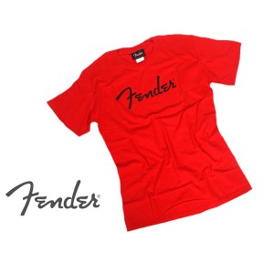 (지엠뮤직_티셔츠) Spaghetti logo T-Shirt RED-S Fender 펜더스파게티로고 (910-1000) 의류