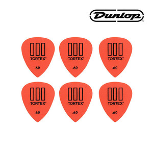 던롭 피크 기타피크 톨텍스3 스탠다드 0.60mm 462R.60 (세트 6) New Tortex3 STD Dunlop Pick