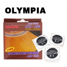 (지엠뮤직_통기타줄) Olympia AGS1253 백금코팅 기타줄 올림피아 1각 3세트