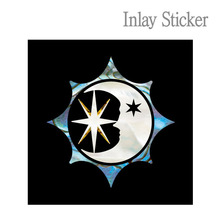 For Ukulele Sun, Moon &amp; Star Symbol (No.133) 악기 스티커