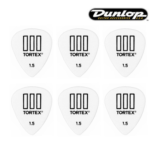던롭 피크 기타피크 톨텍스3 스탠다드 1.50mm 462R1.50 (세트 6) New Tortex3 STD Dunlop Pick