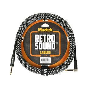 RETRO SOUND Cable 5m Angle Black/Silver (RS-500L BS) /PLUG 1자+ㄱ자/ 레트로 사운드 악기케이블 잭선