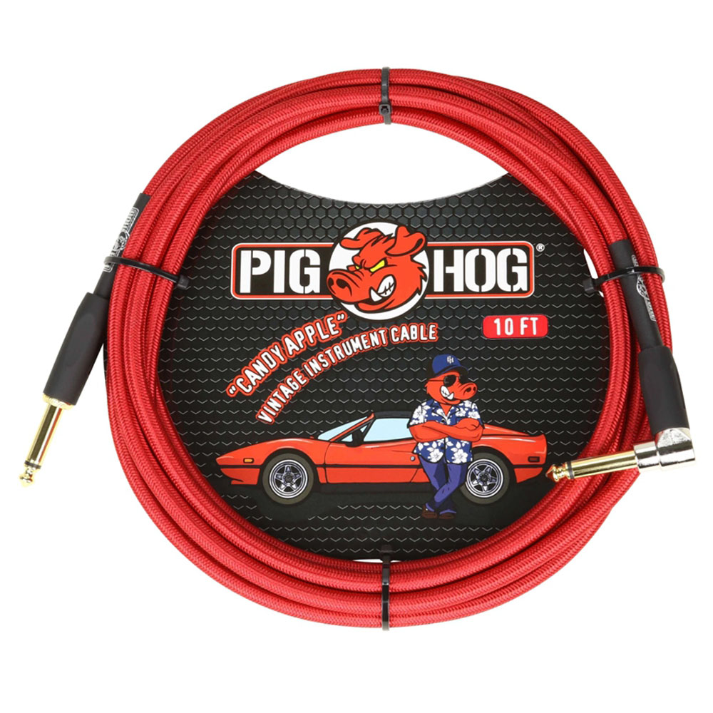 PIG HOG 캔디 애플 3m 기타 베이스 케이블 PCH10CAR