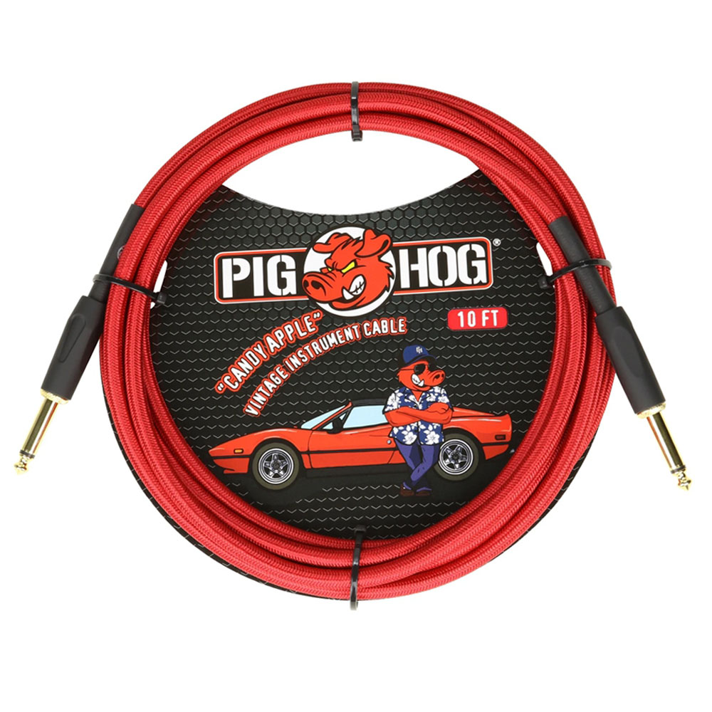 PIG HOG 캔디 애플 3m 기타 베이스 케이블 PCH10CA